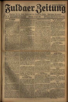 Ausgabe vom Mittwoch, den 10. April 1929.
