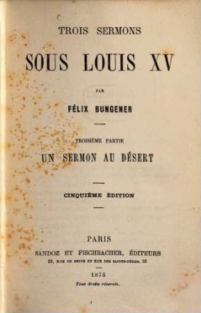 Trois sermons sous Louis XV, 3