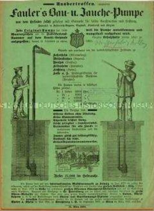 Fauler`s Bau- u. Jauche-Pumpe