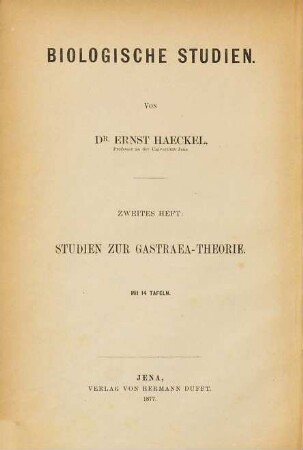 Biologische Studien, 2