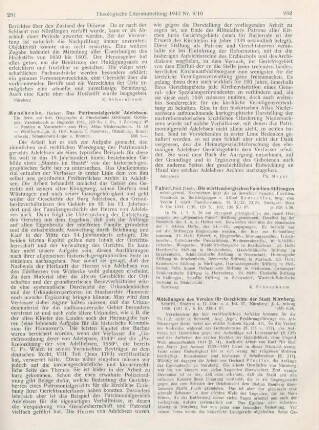 282-283 [Rezension] Mitteilungen des Vereins für Geschichte der Stadt Nürnberg; 37