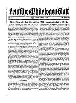 Die 50-Jahrfeier des Preußischen Philologenverbandes in Berlin