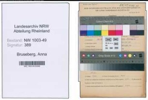 Entnazifizierung Anna Bruseberg , geb. 28.12.1914 ()