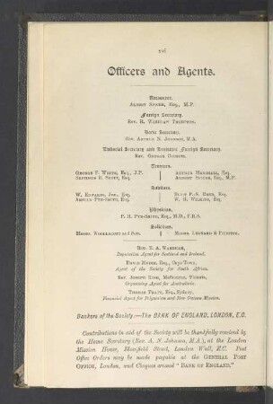 Officers and Agents