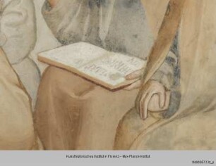 Freskenzyklus mit Szenen aus der Vita des heiligen Antonius : Der heilige Antonius unterweist Mönche und dem heiligen Antonius erscheint ein Engel : Der heilige Antonius unterweist Mönche