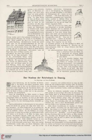 Der Neubau der Reichsbank in Danzig