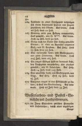 Wasserfarben- und Pastell-Gemählde und Handzeichnungen.