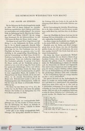 Die römischen Wehrbauten von Mainz