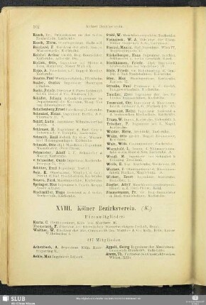 XVIII. Kölner Bezirksverein.