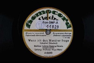 Wenn ich den Wandrer frage : Volkslied / (Schubert)