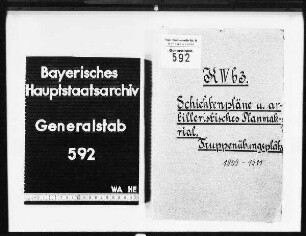 Schichtenpläne und artilleristisches Planmaterial