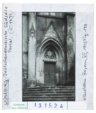 Würzburg: Deutschordenskirche, Südseite, Portal