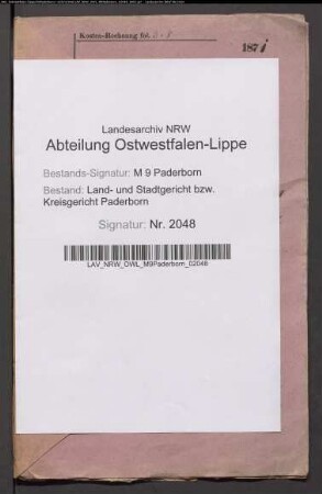 Erblasser: Schreckenberg, Anna, geb. Schnittker; Ehepartner: Schreckenberg, Franz:
