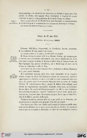 Séance du Comité du 11 mai 1874