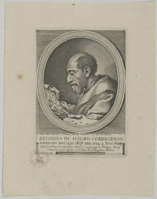 Bildnis des Antonivs de Alegris Corrigiensis