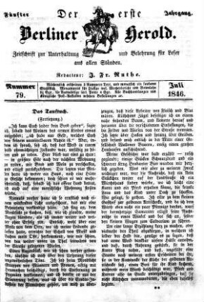 Nummer 79, Juli 1846