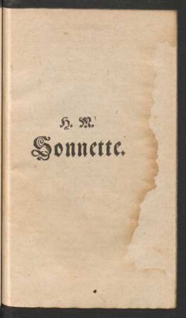 H. M. Sonnette.