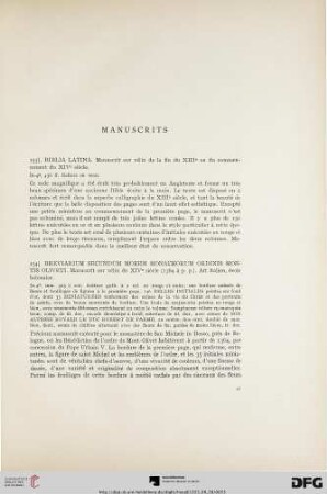 Manuscrits (Nr. 153-161)