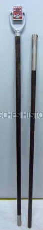 Fahnenstange mit Emblem des Freien Deutschen Gewerkschaftsbundes zu Fahne des Freien Deutschen Gewerkschaftsbundes Kreisvorstand Wittstock/Dosse
