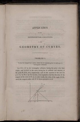 Application of the Differential Calculus to the Geometry of Curves.