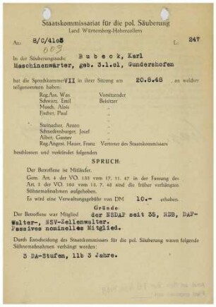 Bubeck, Karl