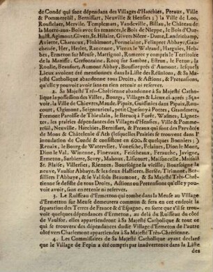 Traité de limites entre les couronnes de France & d'Espagne : fait à Lille, le 3. Decembre, 1699. ... ratifié depuis par leurs Majestés au Mois de Fevrier, 1700.