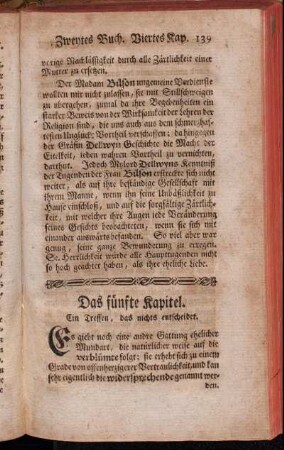 Das fünfte Kapitel. Ein Treffen, das nichts entscheidet.