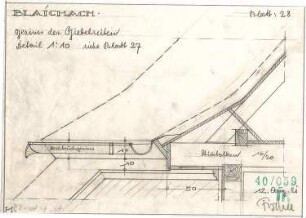 Fischer, Theodor; Blaichach; Haus Gradner - Gesims der Giebelseiten (Detail)
