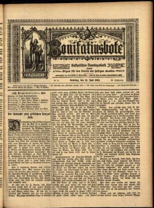 Erste Ausgabe vom Sonntag, den 14. Juni 1908.