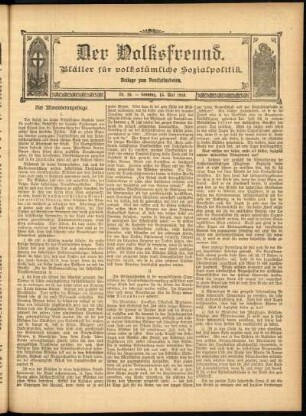 Ausgabe vom Sonntag, den 15. Mai 1910.