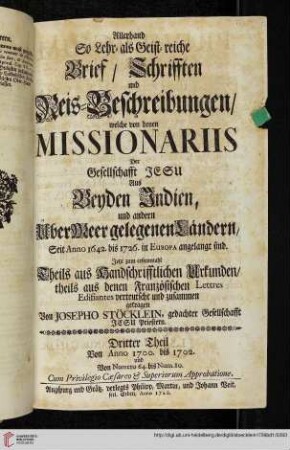 Dritter Theil: Von Anno 1700 bis 1702
