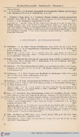 6. Geschichte. Kulturgeschichte (Nr. 305-400)