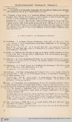 6. Geschichte. Kulturgeschichte (Nr. 305-400)