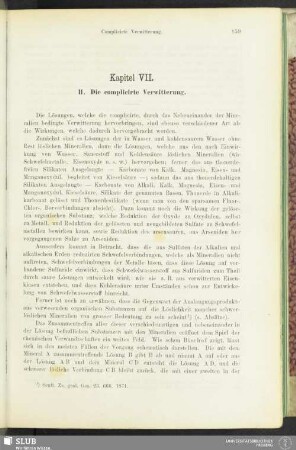 Kapitel VII. II. Die complicirte Verwitterung