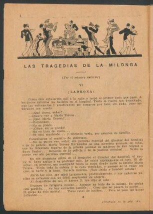 Las tragedias de la milonga : (Ver el número anterior)