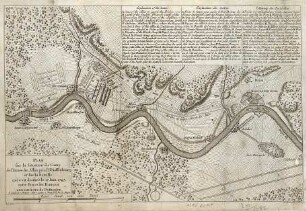 WHK 21 Österreichischer Sukzessionskrieg 1740-1748 bis zum Aachener Frieden: Plan des Feldlagers der Alliierten bei Aschaffenburg und der Schlacht bei Dettingen zwischen den Alliierten und den Franzosen, 27. Juni 1743