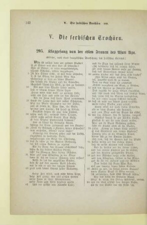 V. Die serbischen Trochäen