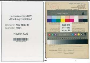 Entnazifizierung Kurt Heyder , geb. 14.06.1903 (Angestellter)