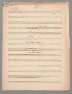 Rhapsodie für Oboe mit Orgelbegleitung op. 127 - BSB Mus.ms. 4597-1 a : Andante