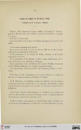 Séance du Comité du 26 février 1877