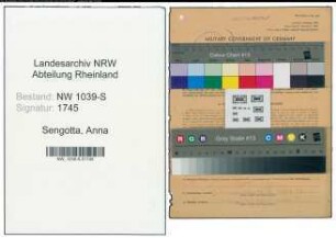 Entnazifizierung Anna Sengotta , geb. 29.05.1891 ()