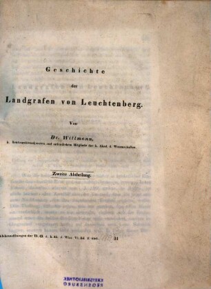 Geschichte der Landgrafen von Leuchtenberg, 2