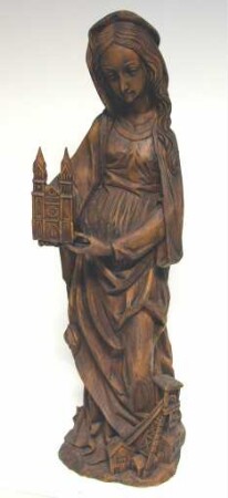 Heilige Barbara aus Hartschaum