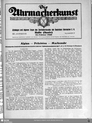 Alpina - Präzision - Markenuhr