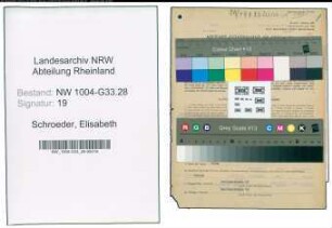 Entnazifizierung Elisabeth Schroeder , geb. 18.02.1897 (Lehrerin)
