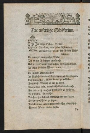 6-12, Die eilfertige Schaeferinn