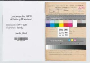 Entnazifizierung Karl Neitz, geb. 18.08.1906 (Ankerwickler)