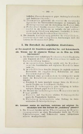 2. Die Herrschaft des aufgeklärten Absolutismus