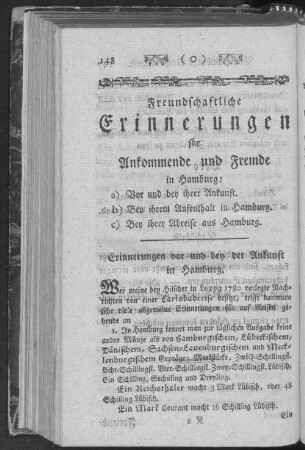 Freundschaftliche Erinnerungen für Ankommende und Fremde in Hamburg