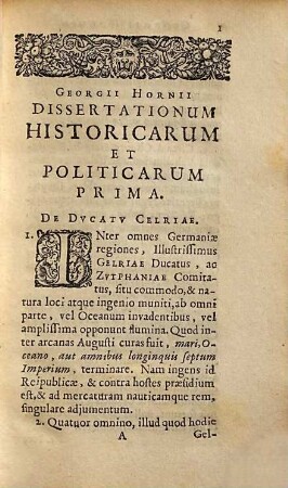 Georgii Hornii Dissertationes Historicae Et Politicae